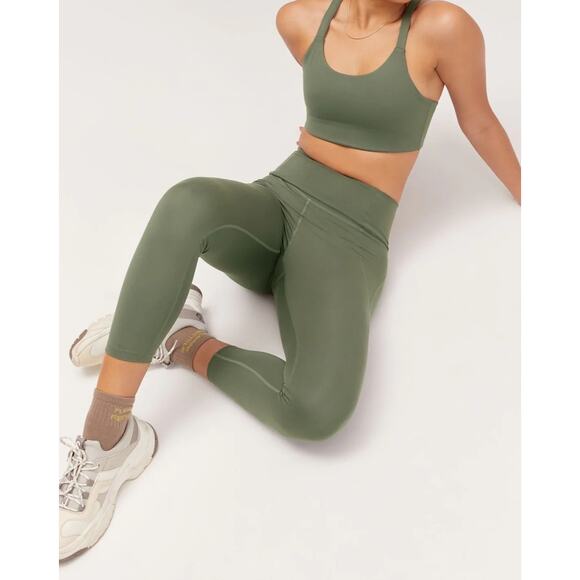 Girlfriend Collective Green Compressive Pocket Leggings (XL) - Picture 1 of 7